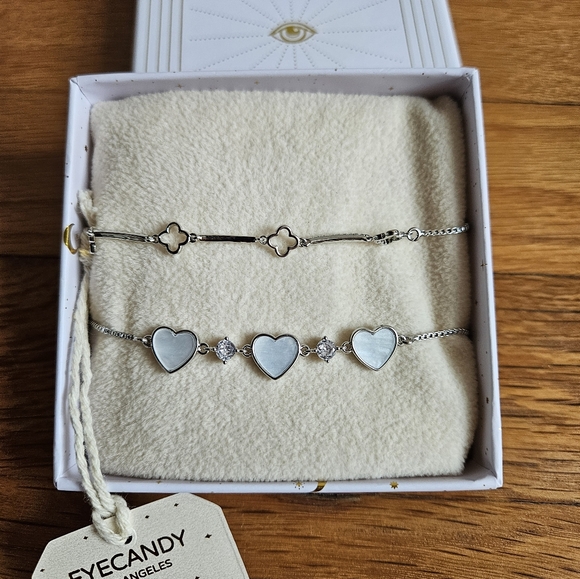 Arm Candy Heart & Clover adjustable Bracelet - Picture 12 of 12